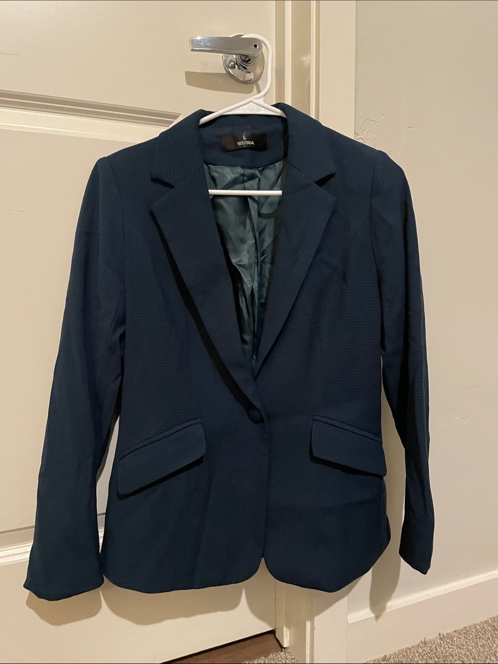 Dark Teal Single-Button Women’s Blazer